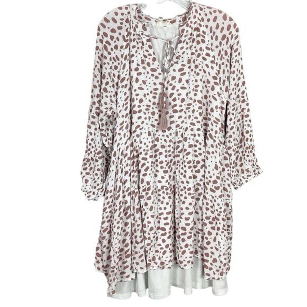 Entro Dot Mini Dress With Tassels Size Small